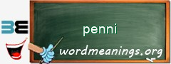 WordMeaning blackboard for penni